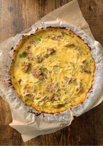 Leek Quiche with no crust, Fall Quiche, Fall Recipe, Quiche Recipe